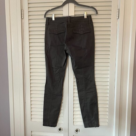 LOFT Marisa pants grey ankle zip 2 - Picture 6 of 8